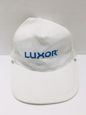 Vintage Luxor Las Vegas Hotel Snapback Hat Color White Cap Headmost Brand Rare